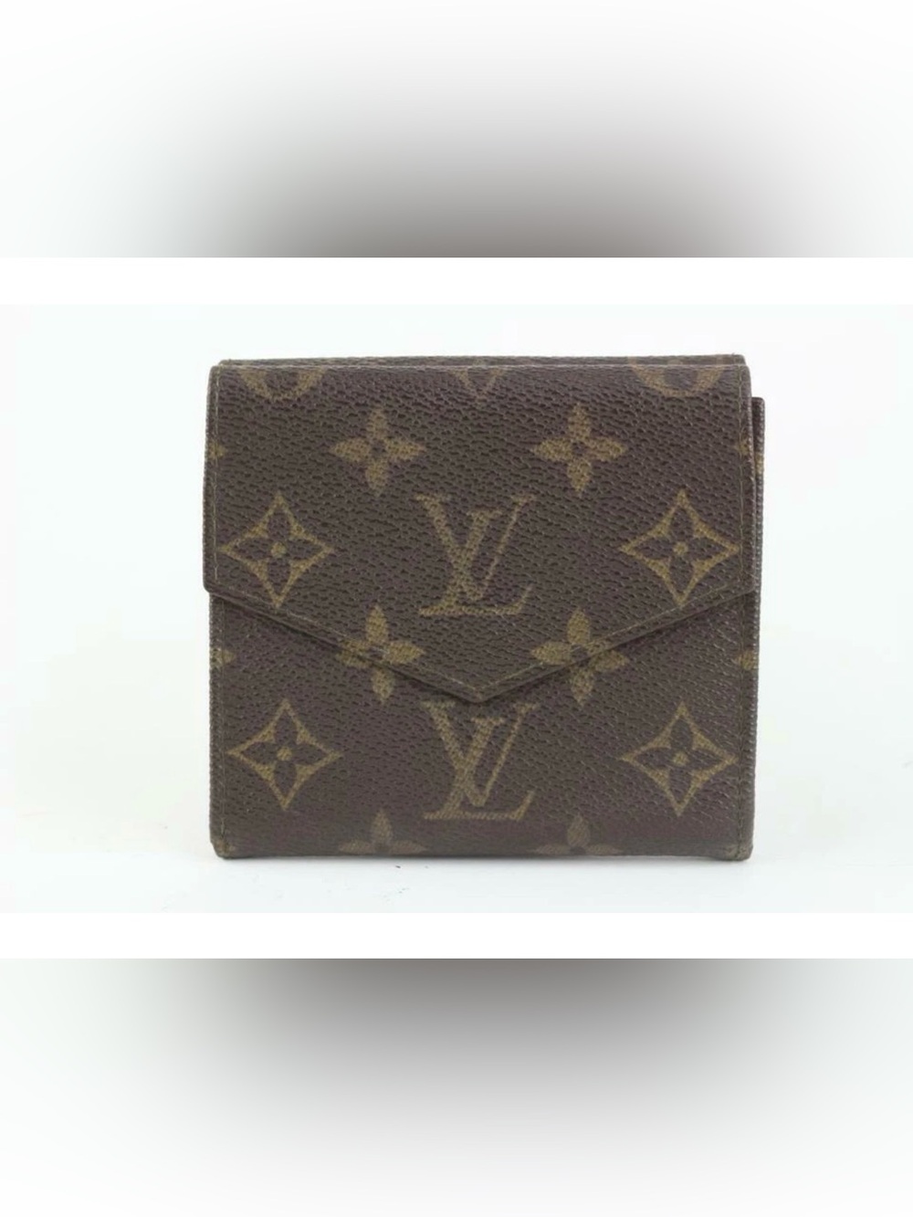 Louis Vuitton Monogram Canvas Leather Elise Compact Wallet Vintage